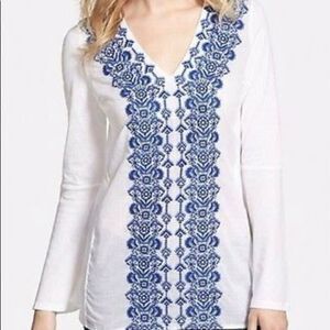 Michael Kors white tunic with bell sleeves.